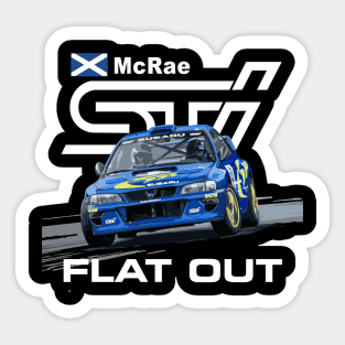 WRC Impreza STi Flat Out Four Boxer Sticker